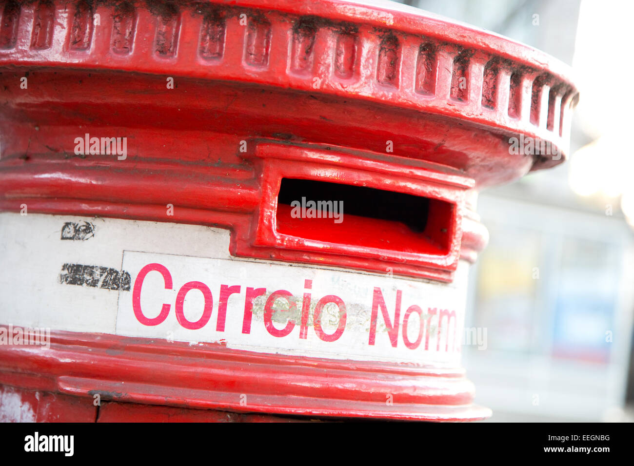 Portuguese post box. Banque D'Images