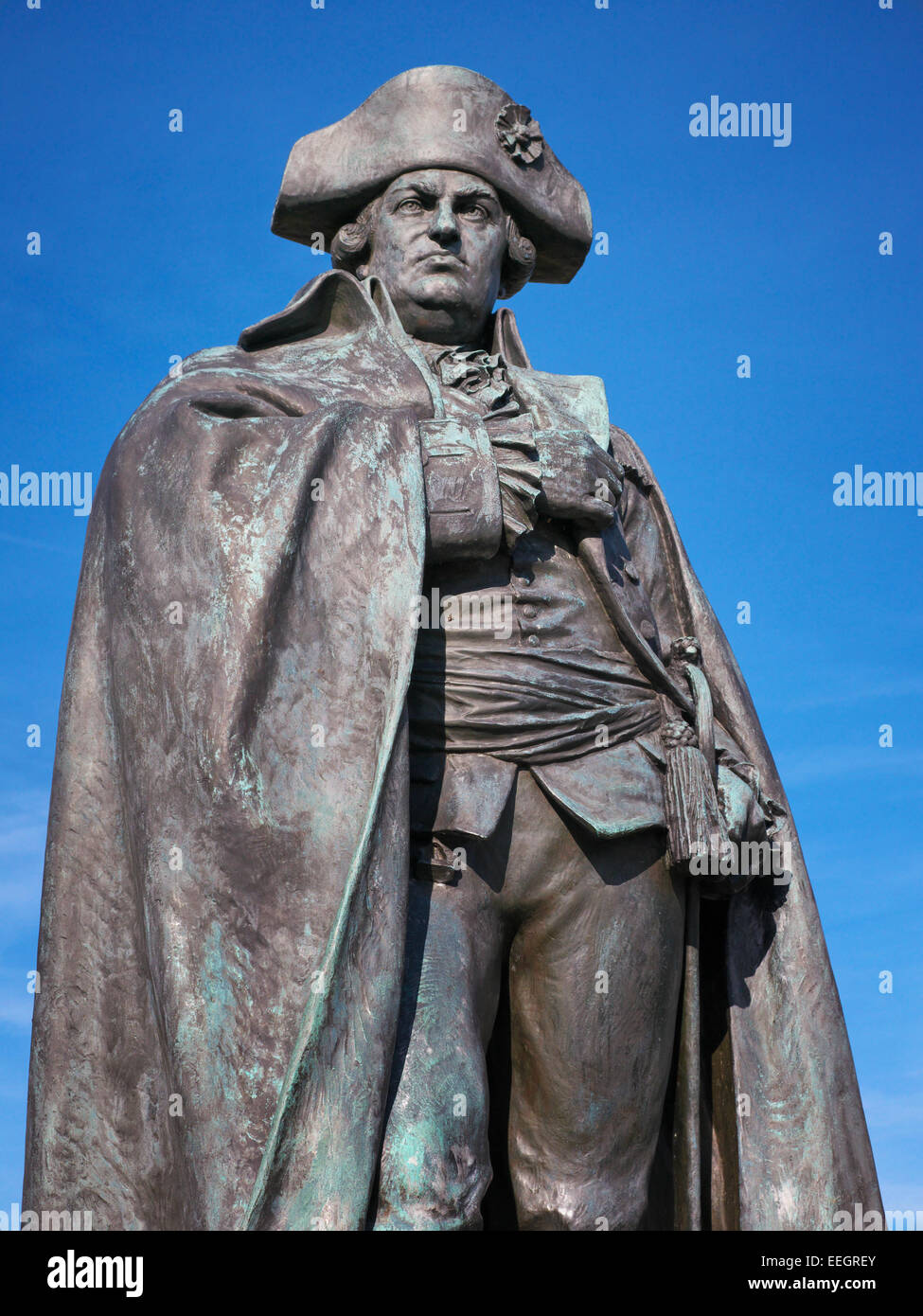 Statue du baron Von Steuben dans Parc national historique de Valley Forge en Pennsylvanie Banque D'Images