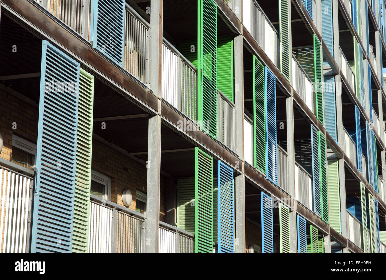 Appartements façade, réaménagement de la gare de Cambridge CB1 Banque D'Images