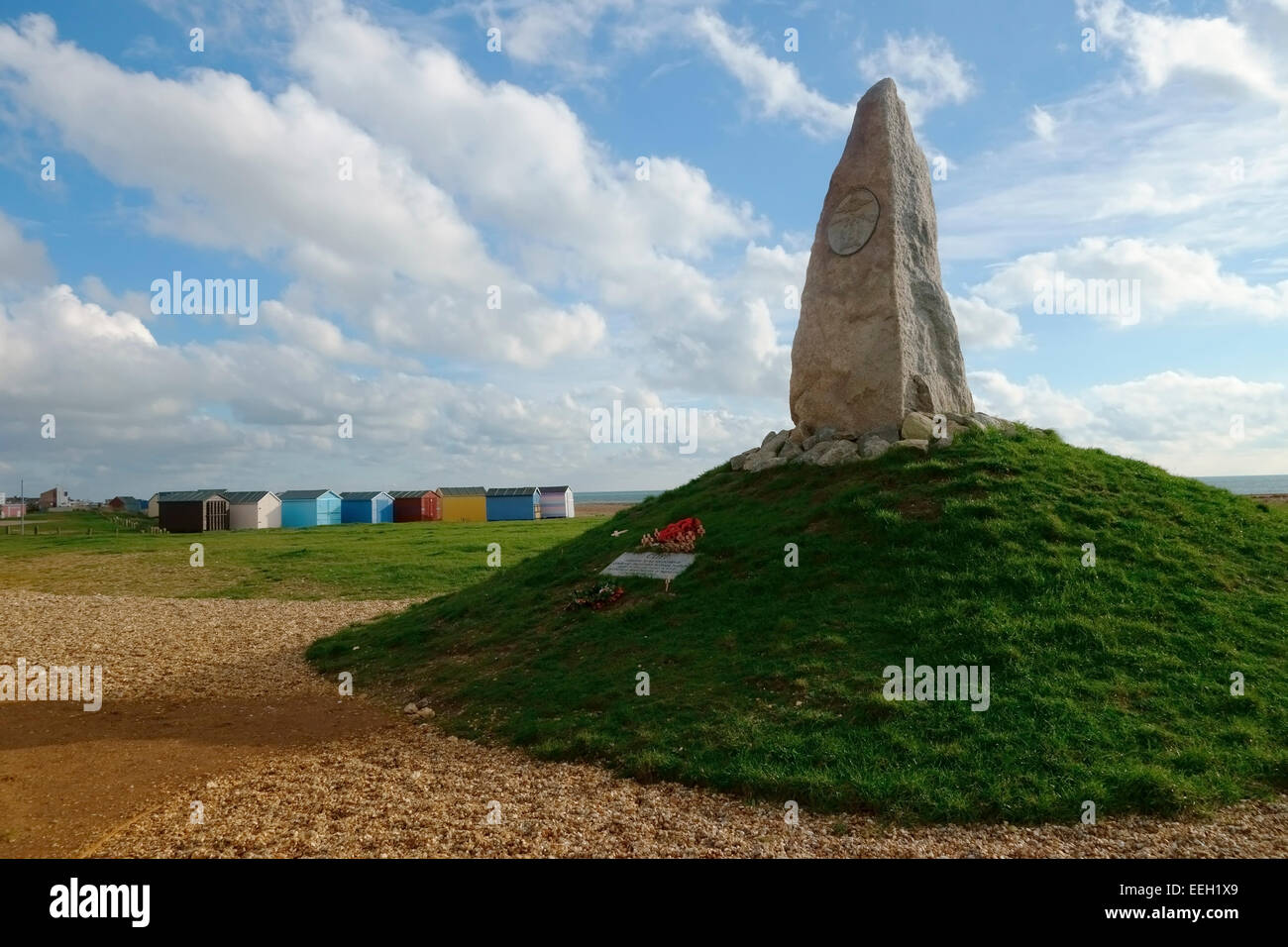 Memorial, COPP, front de Hayling Island, Hampshire, Royaume-Uni Banque D'Images