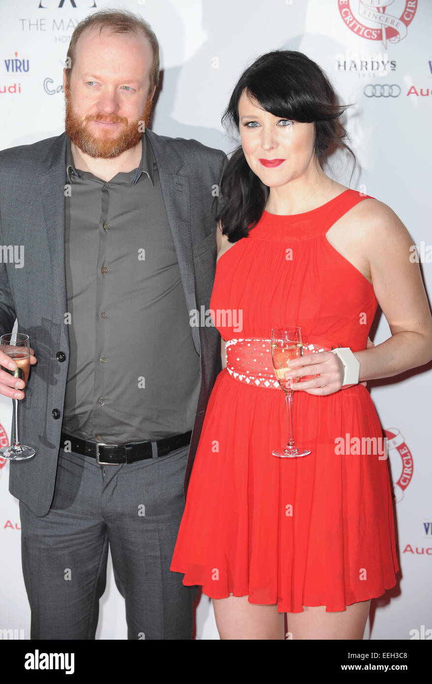 Londres, Royaume-Uni. 18 janvier, 2015. Steve Oram et Alice Lowe assister à la London Critics Circle Film Awards au Mayfair Hotel. Credit : Ferdaus Shamim/ZUMA/Alamy Fil Live News Banque D'Images