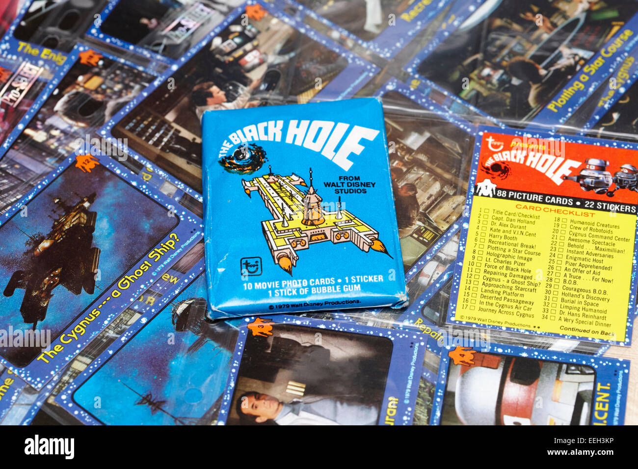De vieux trou noir topps trading cards Banque D'Images