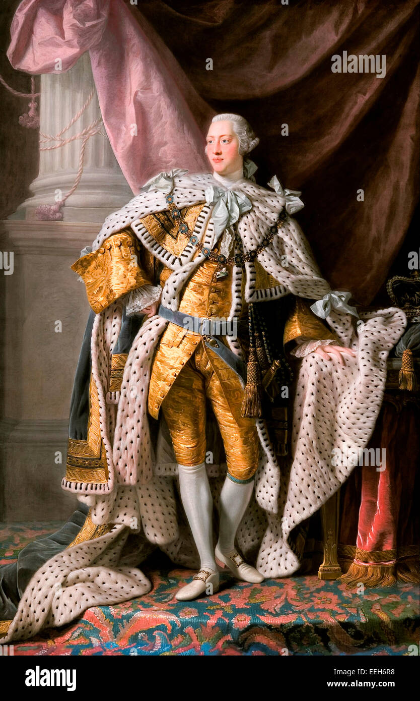 Le roi George III à coronation robes, circa 1765 Allan Ramsay Banque D'Images