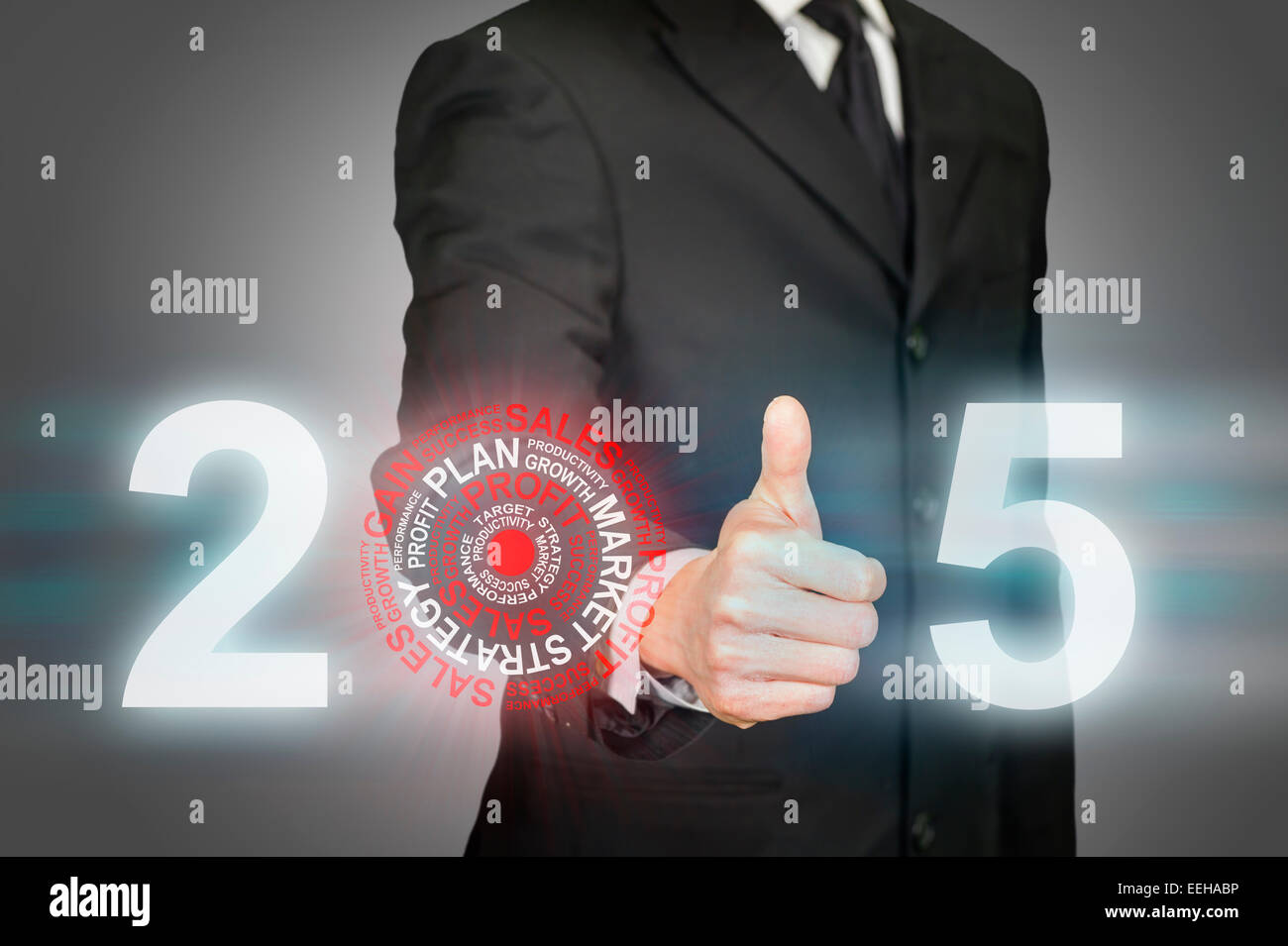 L'accomplissement de 2015 cible d'affaires Banque D'Images