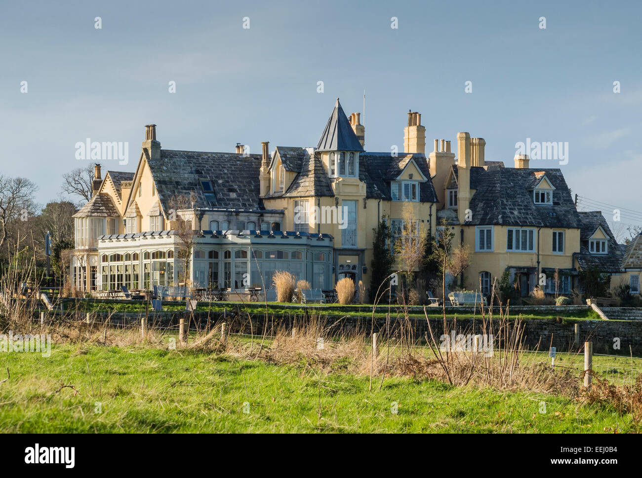 Le Cochon - sur la plage country house hotel, Studland, Dorset, England, UK Banque D'Images