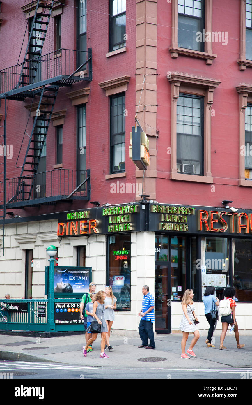 Bâtiment traditionnel, Greenwich Village, New York, USA, Amérique Latine Banque D'Images