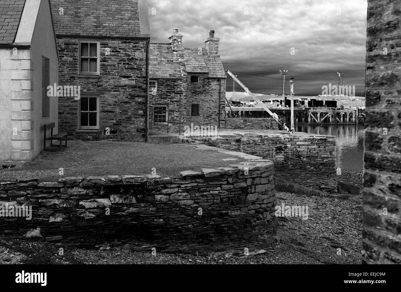 Dans des cottages de pêcheurs le village de Orkney Stromness en Ecosse Banque D'Images