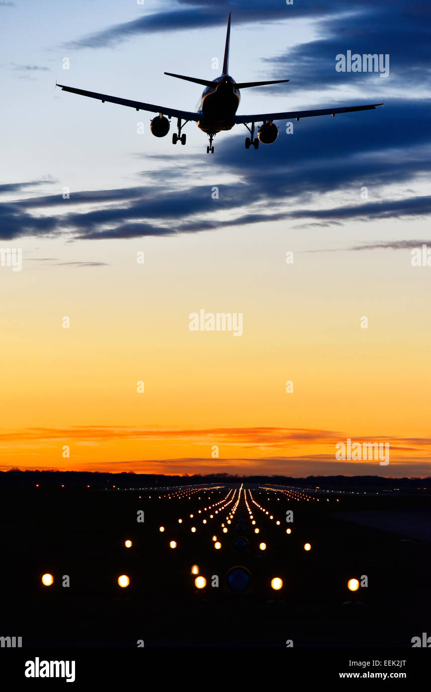 Airbus, un 319, un 320, un 321, l'aéroport de Munich, MUC, EDDM, Freising, Erding, Munich, Bavaria, Germany, Europe Banque D'Images