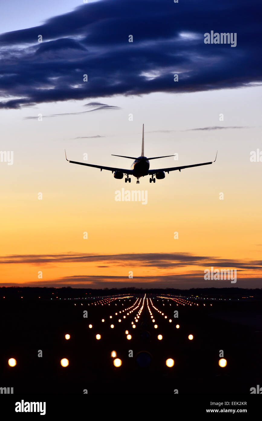 Boeing, B 737 800, l'aéroport de Munich, MUC, EDDM, Freising, Erding, Munich, Bavaria, Germany, Europe Banque D'Images