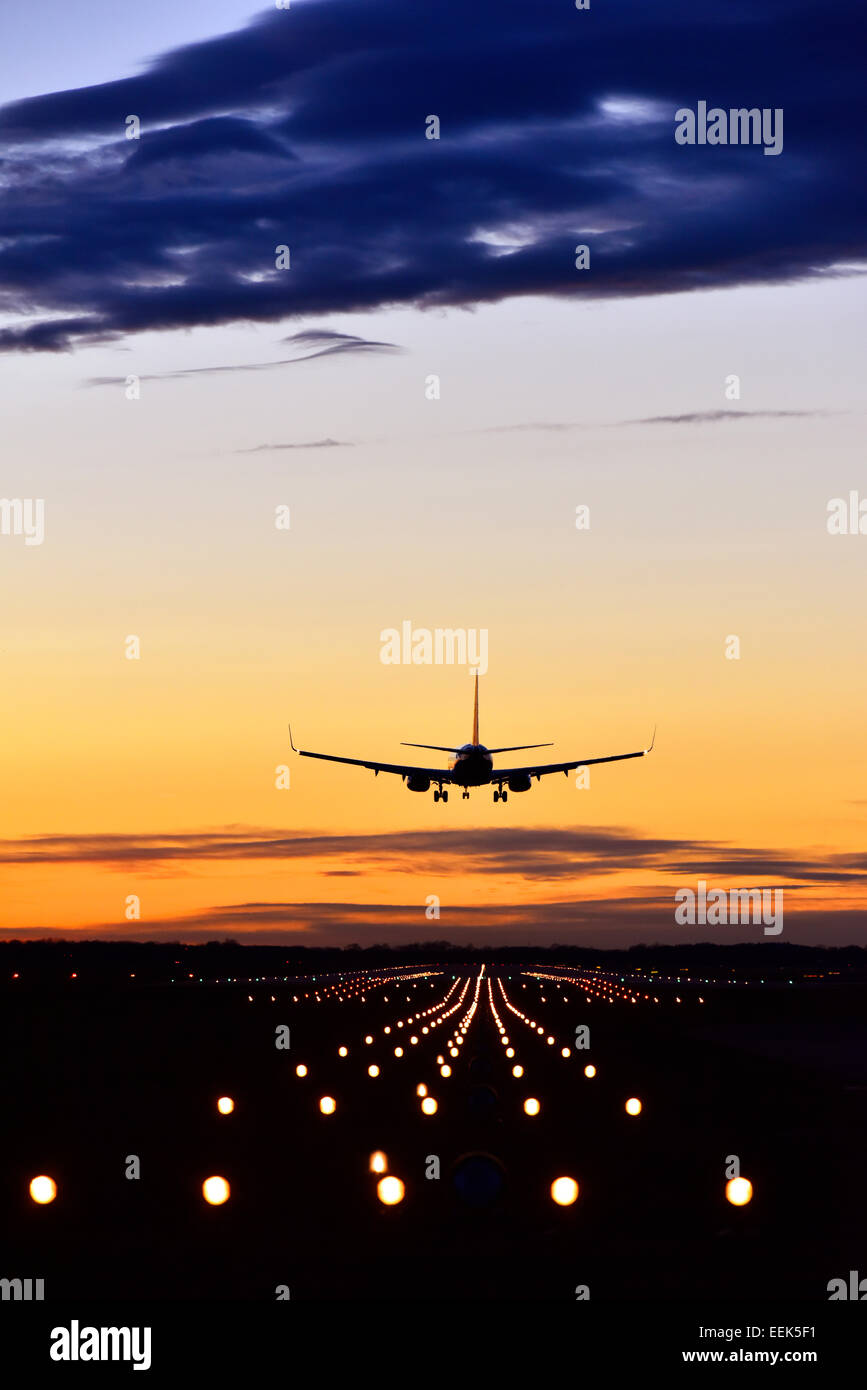 Boeing, B 737 800, l'aéroport de Munich, MUC, EDDM, Freising, Erding, Munich, Bavaria, Germany, Europe Banque D'Images