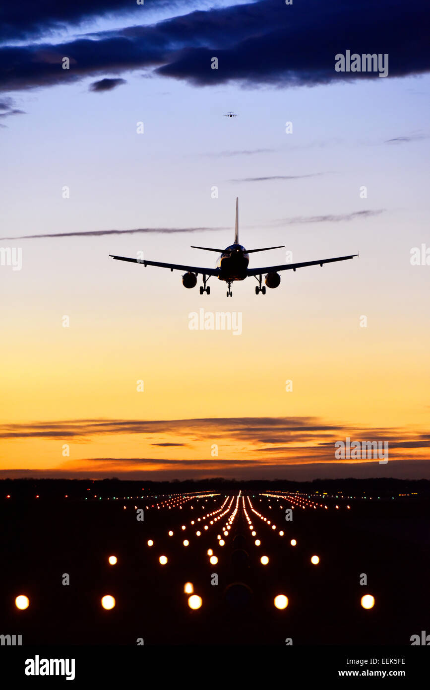 Airbus, un 319, un 320, un 321, l'aéroport de Munich, MUC, EDDM, Freising, Erding, Munich, Bavaria, Germany, Europe Banque D'Images