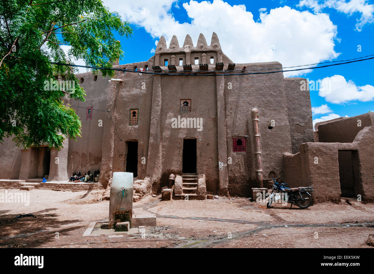 Bâtiment de style soudanais, Djenne, Mali Banque D'Images