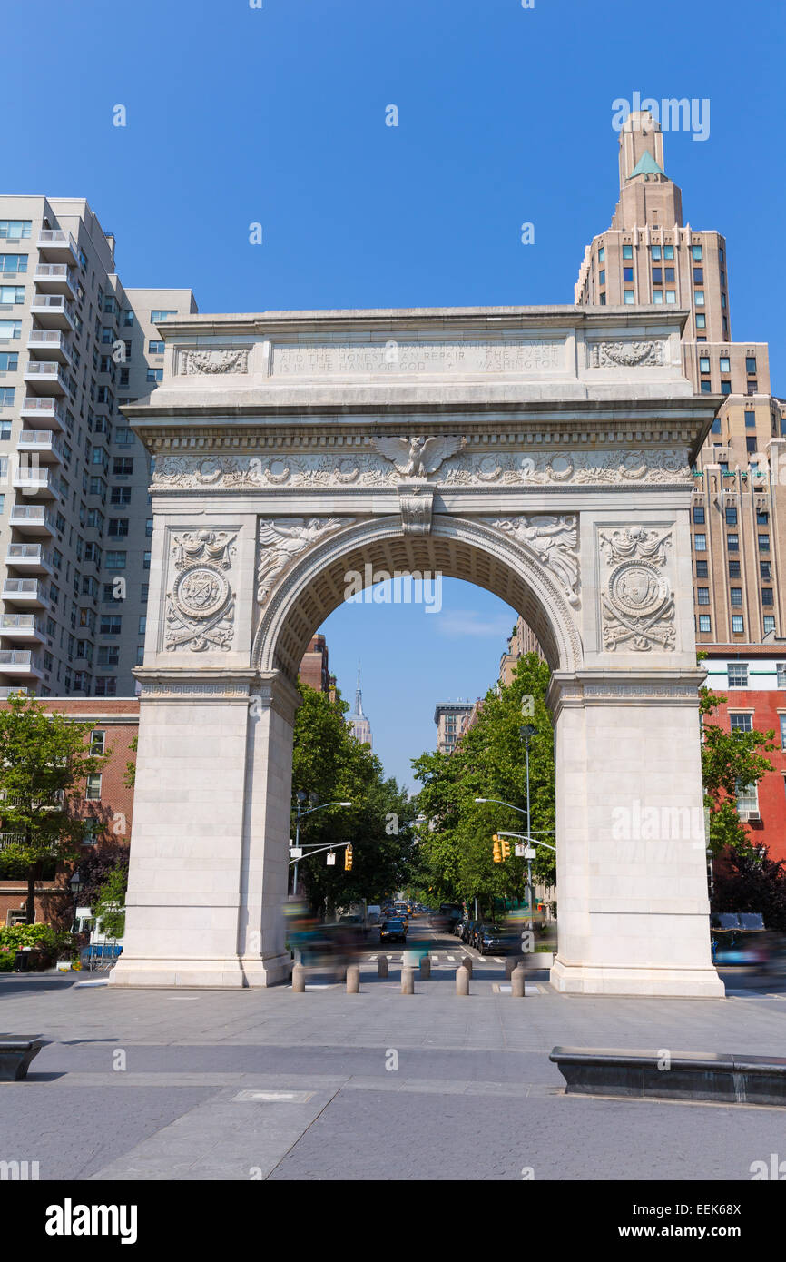 L'Arche de Washington Square Park de Manhattan à New York États-Unis Banque D'Images
