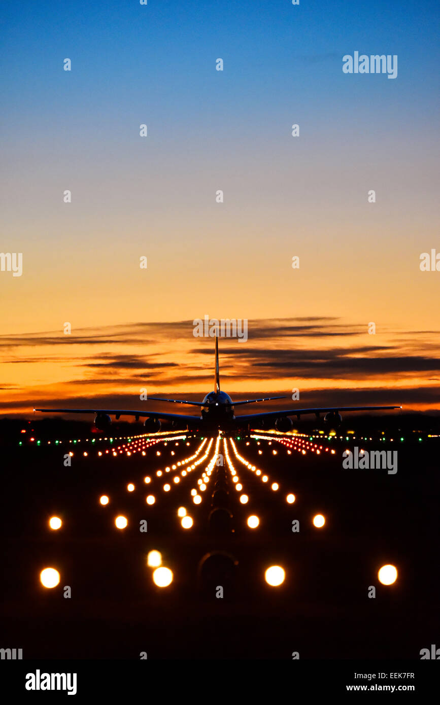Airbus A 380, l'aéroport de Munich, MUC, EDDM, Freising, Erding, Munich, Bavaria, Germany, Europe Banque D'Images