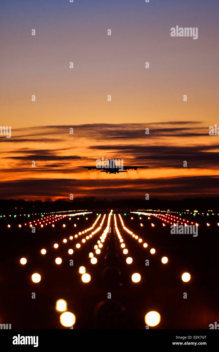 Airbus A 380, l'aéroport de Munich, MUC, EDDM, Freising, Erding, Munich, Bavaria, Germany, Europe Banque D'Images