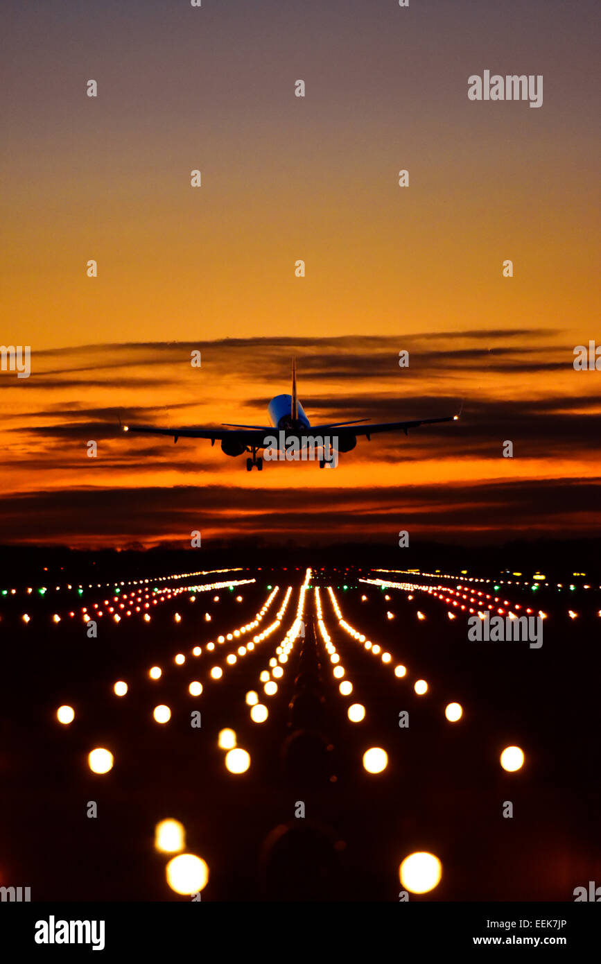 Airbus, l'un, l'aéroport de Munich, MUC, EDDM, Freising, Erding, Munich, Bavaria, Germany, Europe Banque D'Images