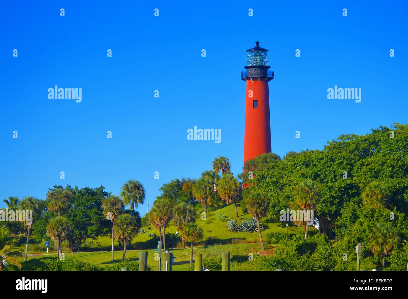 Jupiter Florida light house sur une journée ensoleillée Banque D'Images