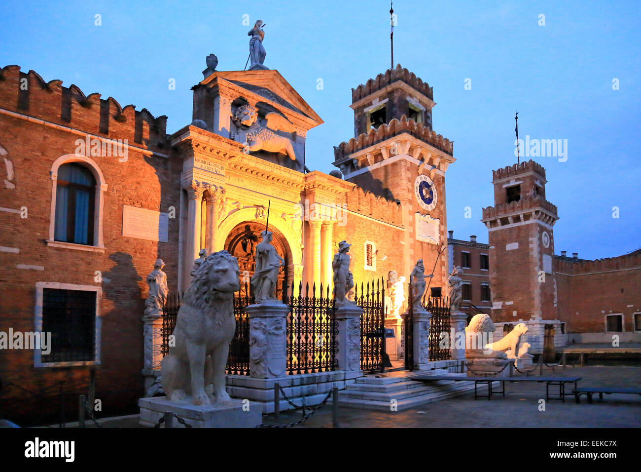 'Entrée Porta Magna' d'Arsenal, Castello, Venise Banque D'Images