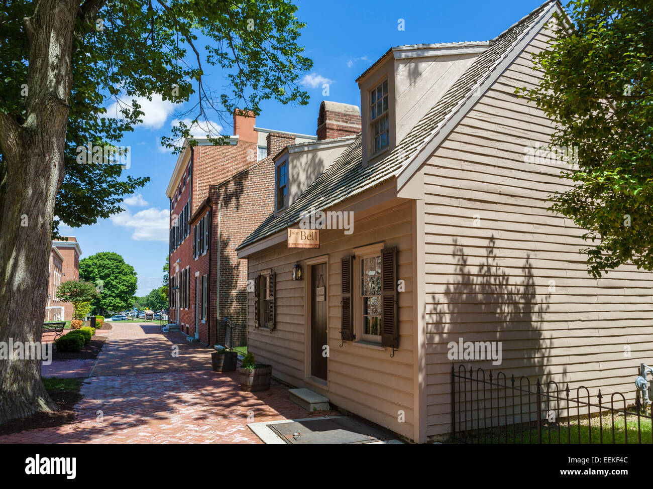 La maison de John Bell sur le vert au centre-ville de Dover, Delaware, USA Banque D'Images