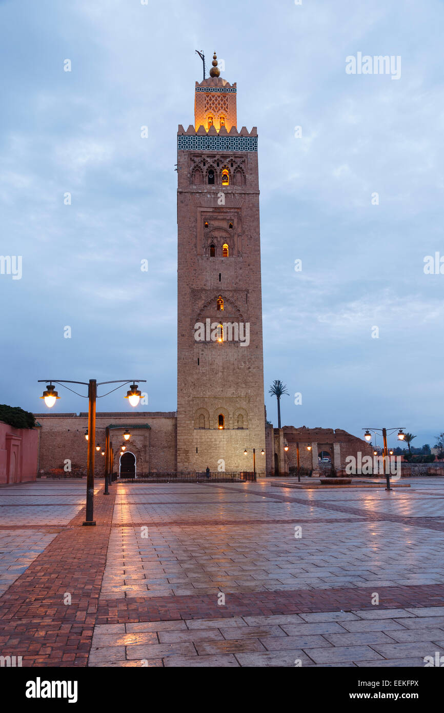 Mosquée de la Koutoubia. Marrakech. Le Maroc. L'Afrique du Nord. Afrique du Sud Banque D'Images