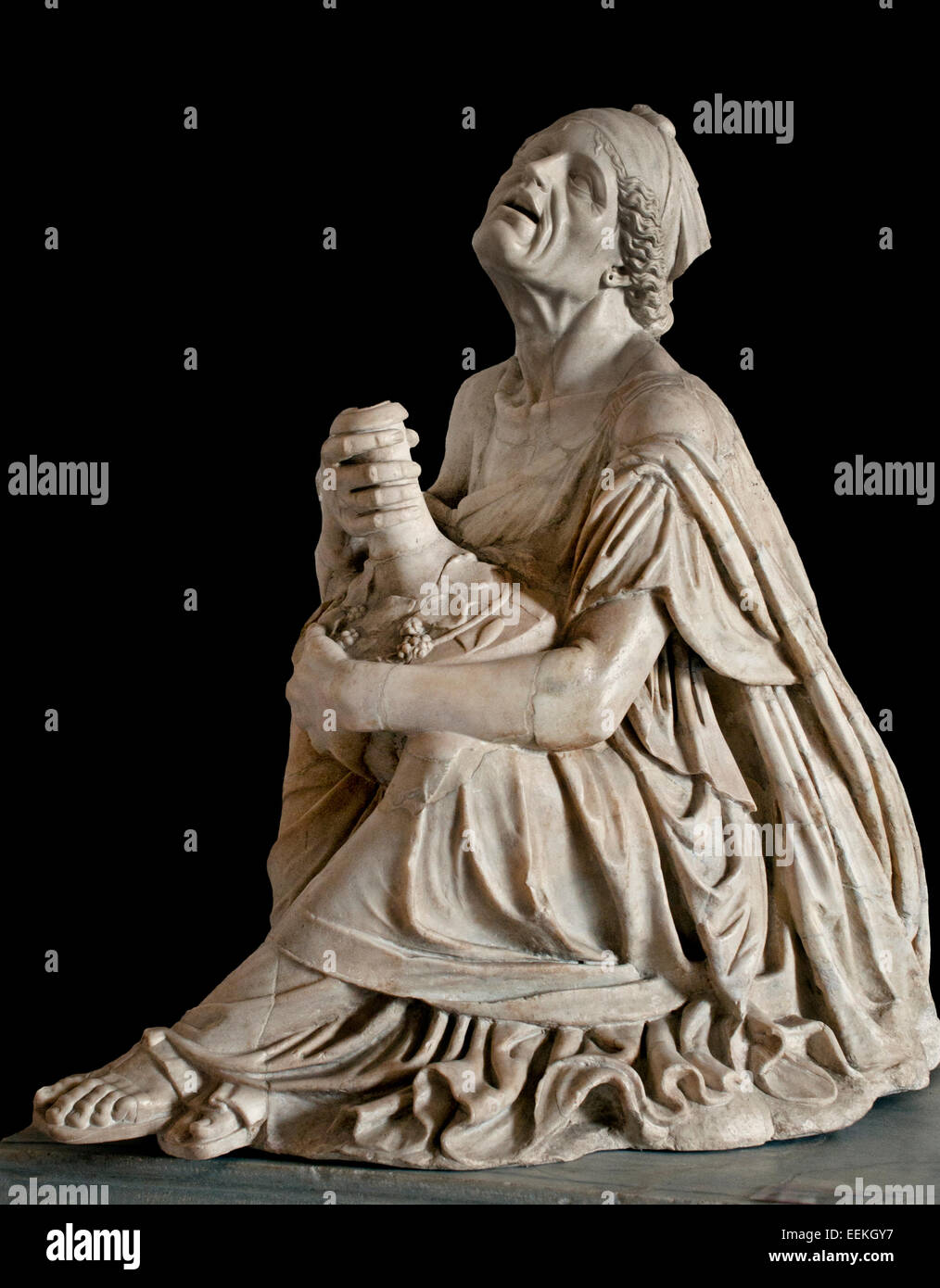 Statue d'une vieille femme ivre (100 - 200 AD) Musée du Capitole de Rome Romain Italie Italien Banque D'Images