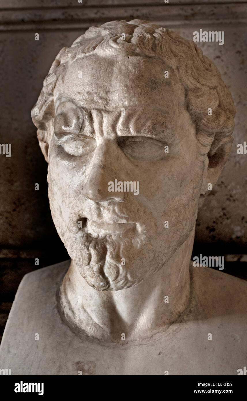 Théophraste 371 - 287 av. J.-C. Musée du Capitole de Rome Grec Italien Italie Banque D'Images