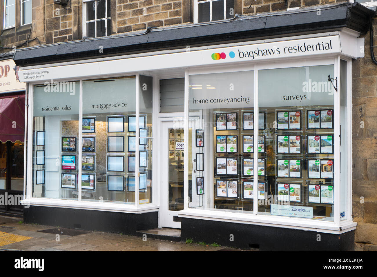Bagshaws residential real estate agents agence dans la ville de Bakewell, Derbyshire en Angleterre Banque D'Images