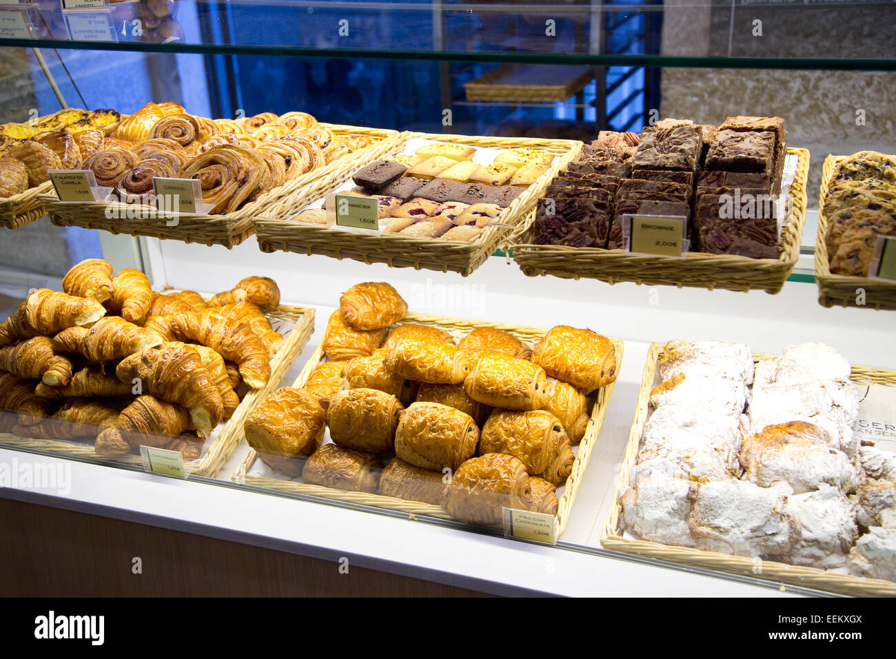 Comptoir de boulangerie portugaise Banque D'Images