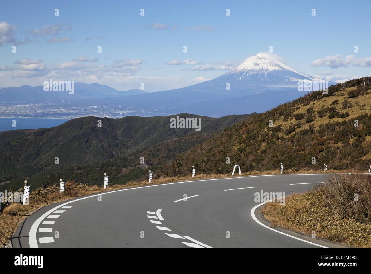 Mt. Fuji vu d'ouest Izu Skyline Banque D'Images