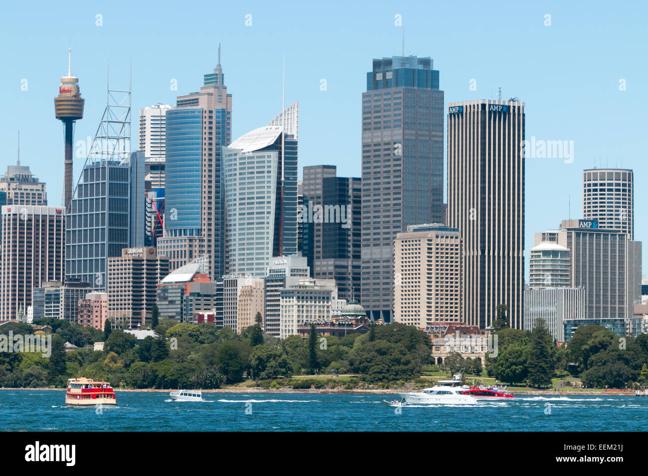 Vue de Sydney et le quartier central des affaires du port,Sydney, Australie Banque D'Images