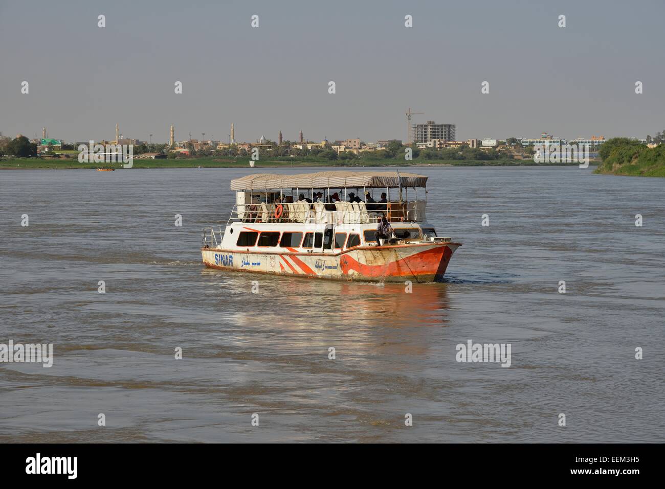 Bateaux sur le Nil, Kharthoum, Soudan Banque D'Images