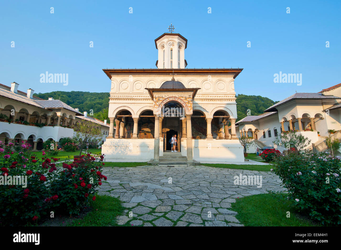 Monastère de Horezu, UNESCO World Heritage Site, Horezu, la Valachie, Roumanie Banque D'Images