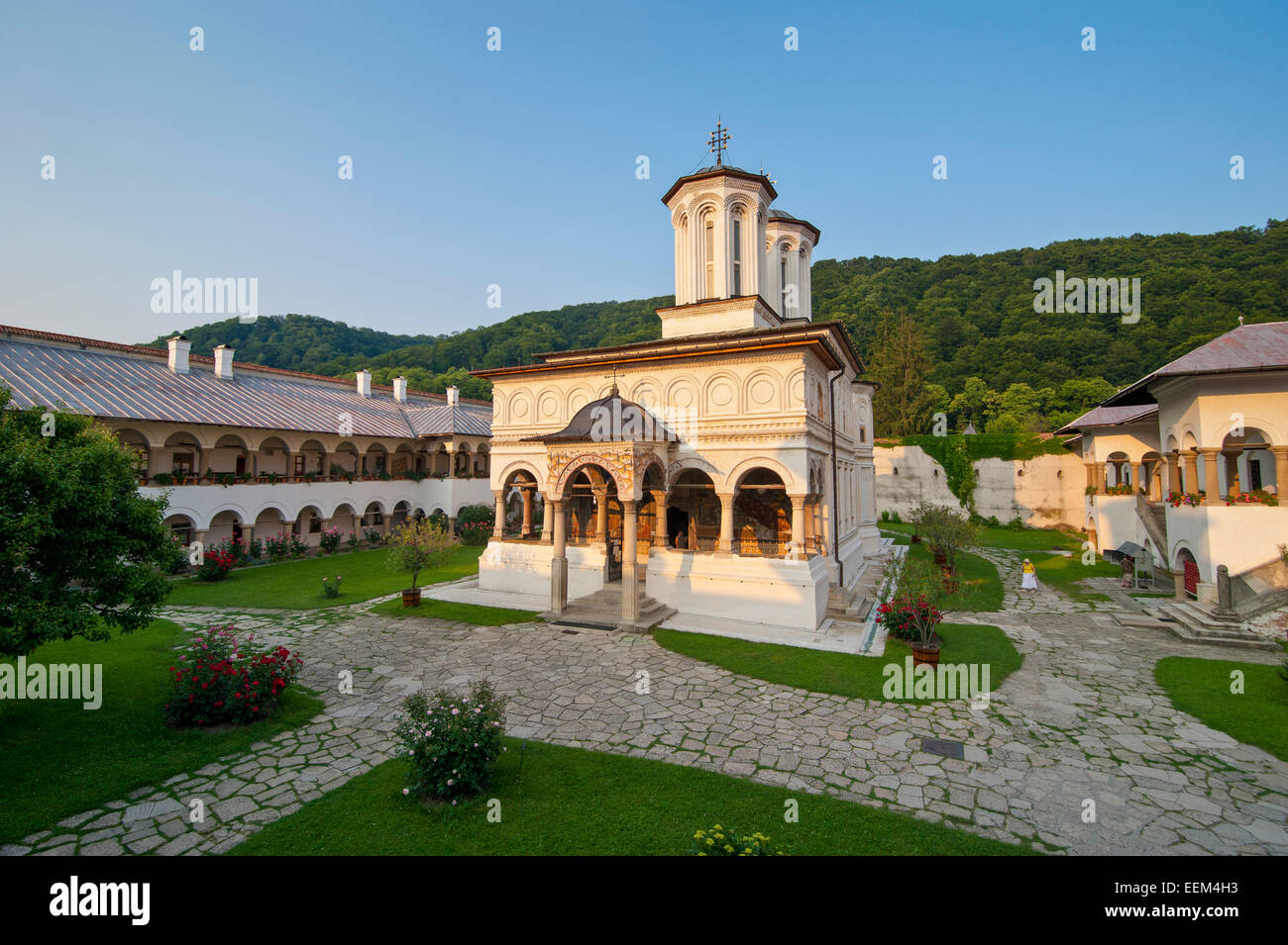 Monastère de Horezu, UNESCO World Heritage Site, Horezu, la Valachie, Roumanie Banque D'Images