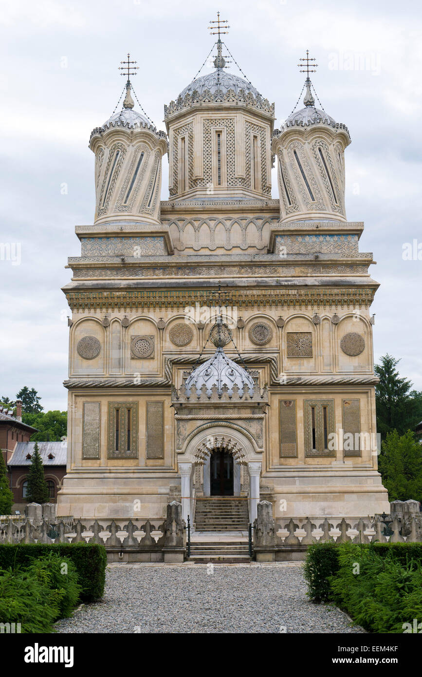 Cathédrale, Curtea de Arges, Munténie, Roumanie Banque D'Images