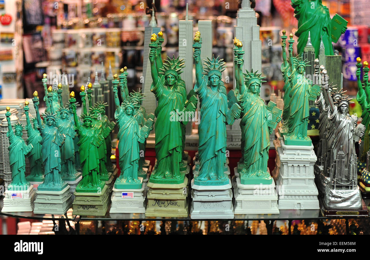 Souvenirs de New York, de la Statue de la liberté en différentes