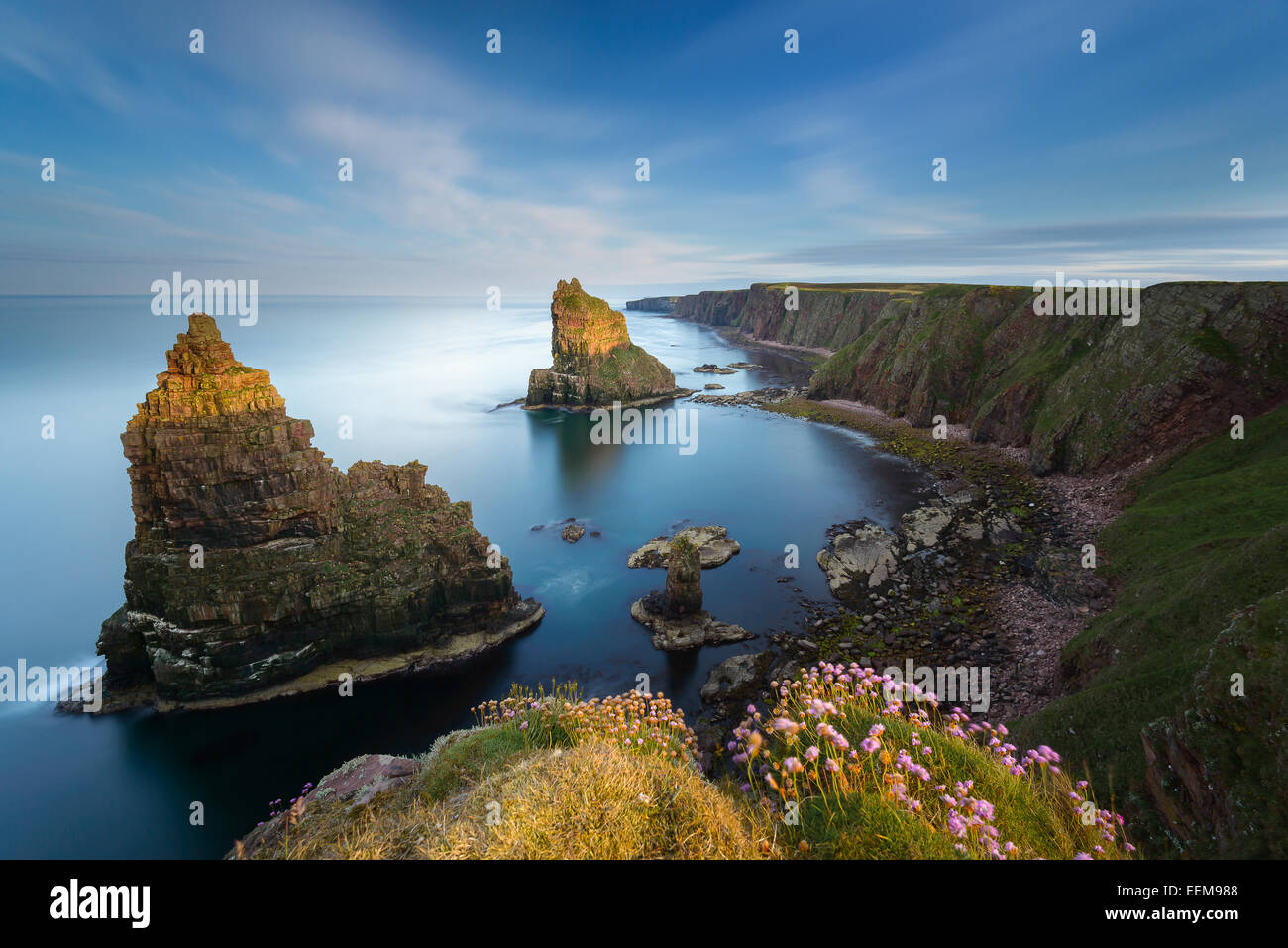 Royaume-uni, Ecosse, John O'Groats, Duncansby Stacks Banque D'Images