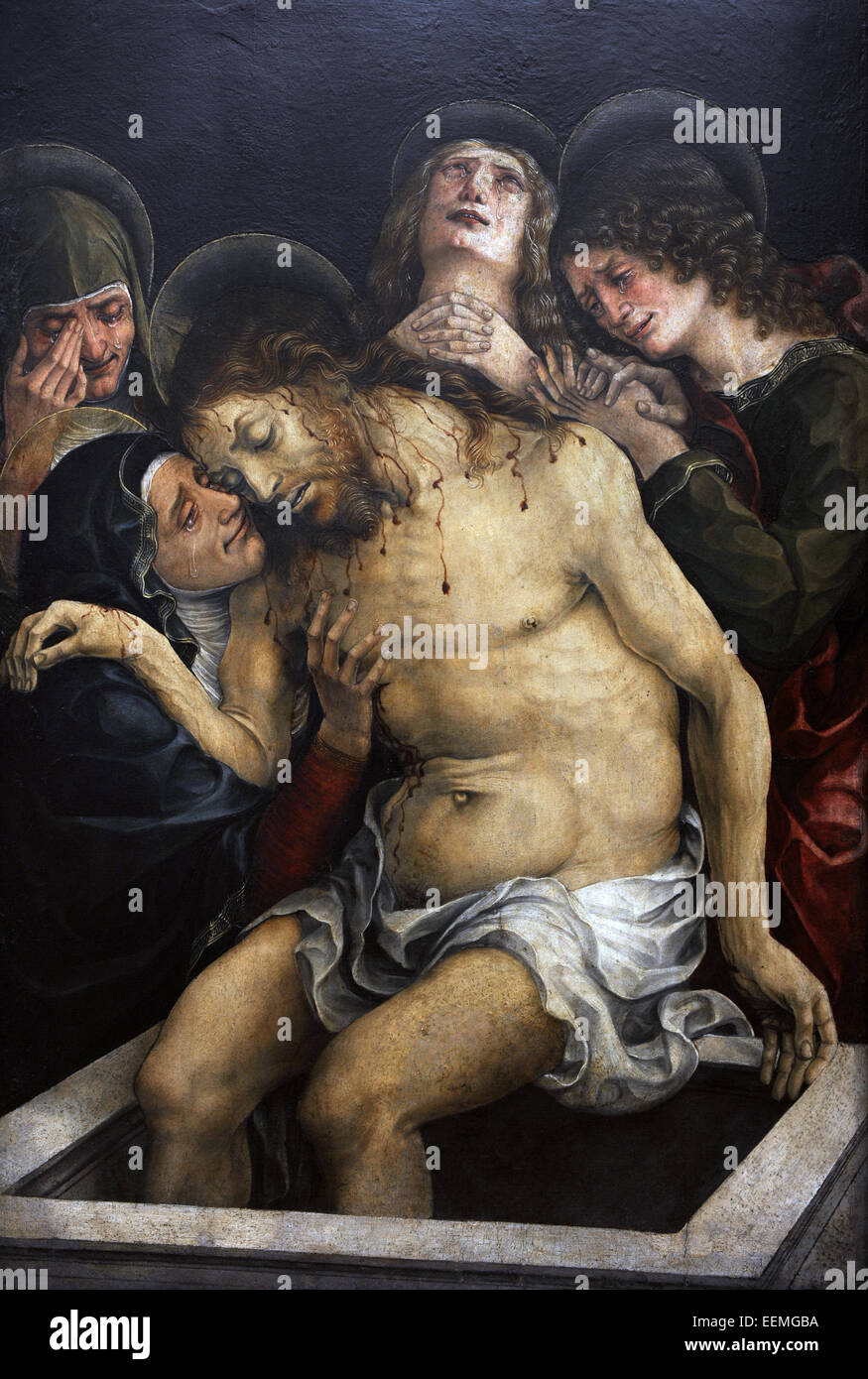 Liberale da Verona (1441-1526). Peintre italien. Renaissance. Déploration du Christ. L'Alte Pinakothek. Munich. L'Allemagne. Banque D'Images