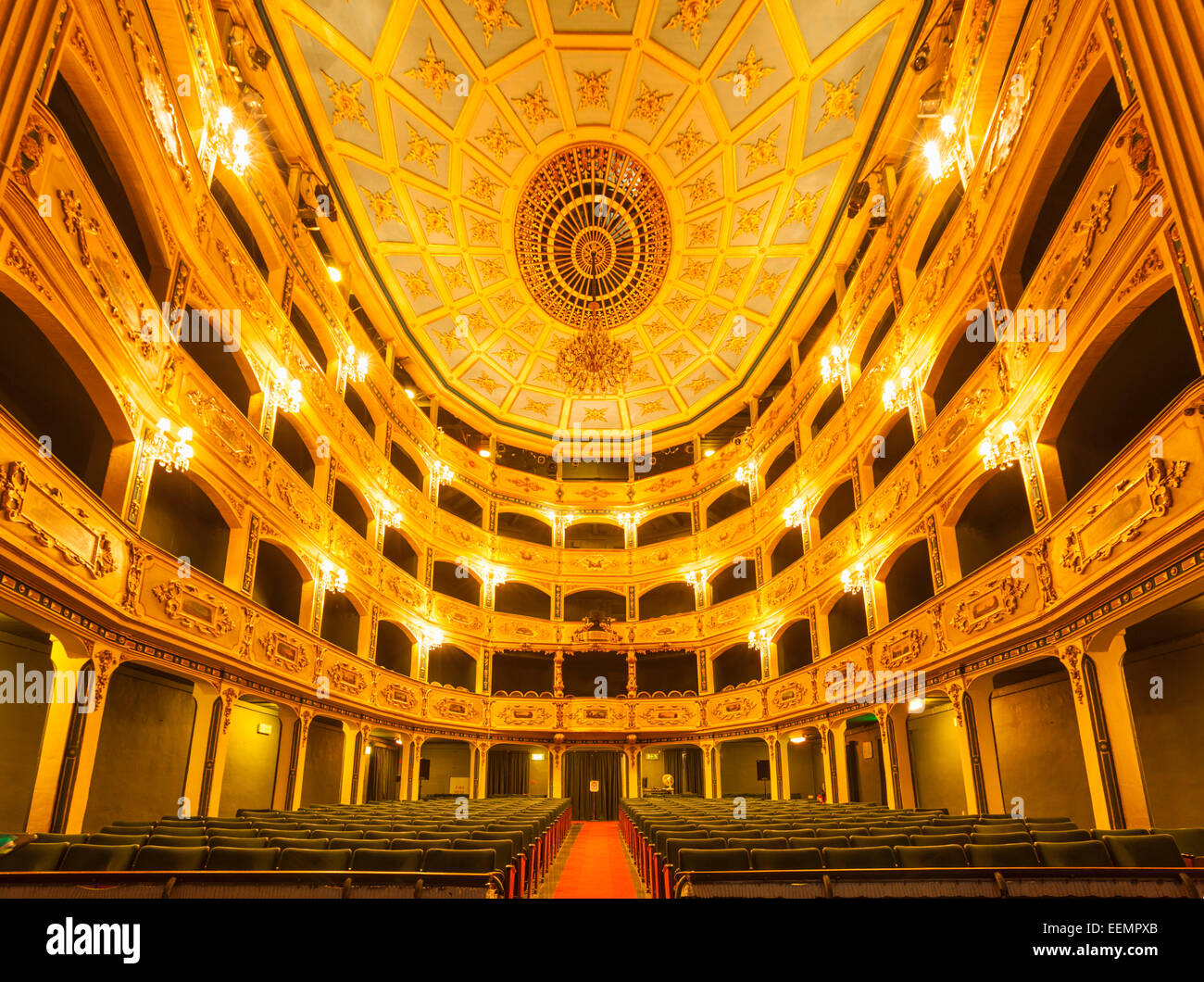 De l'intérieur Théâtre Manoel Valletta Malte eu Europe Banque D'Images