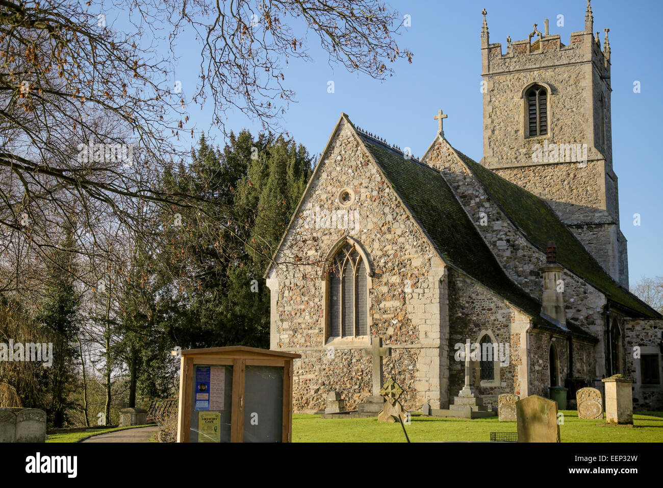 Une église paroissiale du style perpendiculaire au Hartford,Cambridgeshire Banque D'Images