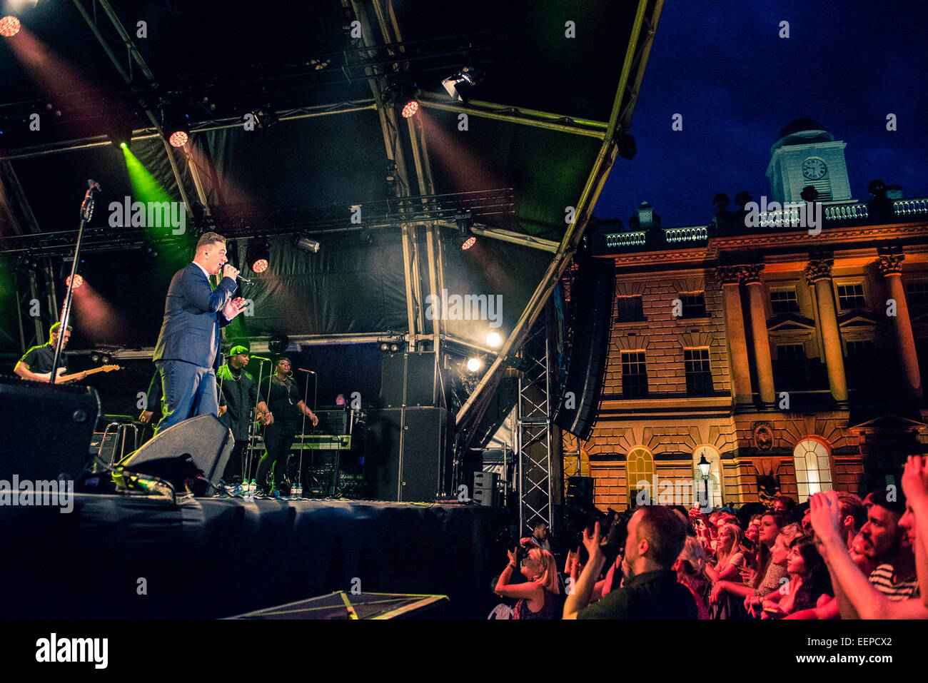 Sam Smith effectue à la Somerset House comprennent une série d'été : Sam Smith Où : London, Royaume-Uni Quand : 18 Oct 2014 Banque D'Images