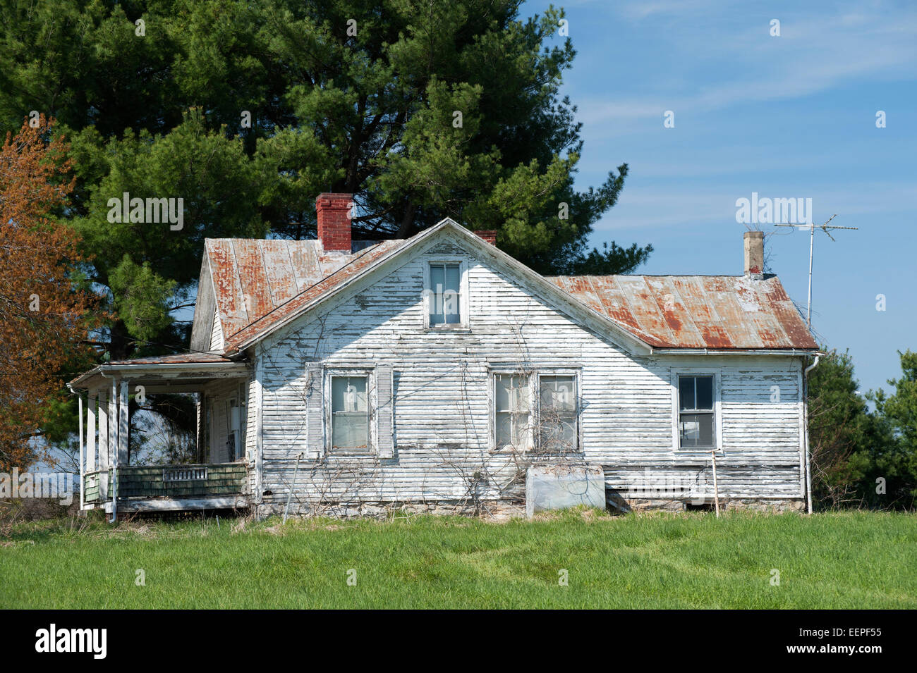 Maison abandonnée, vallée de Shenandoah, en Virginie, USA. Banque D'Images