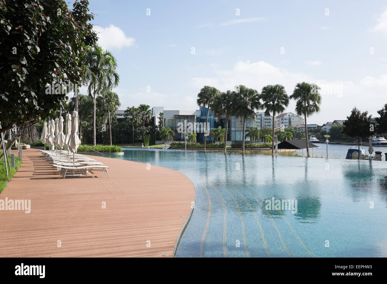 Piscine de l'Hôtel W à l'île de Sentosa, Singapour. Banque D'Images