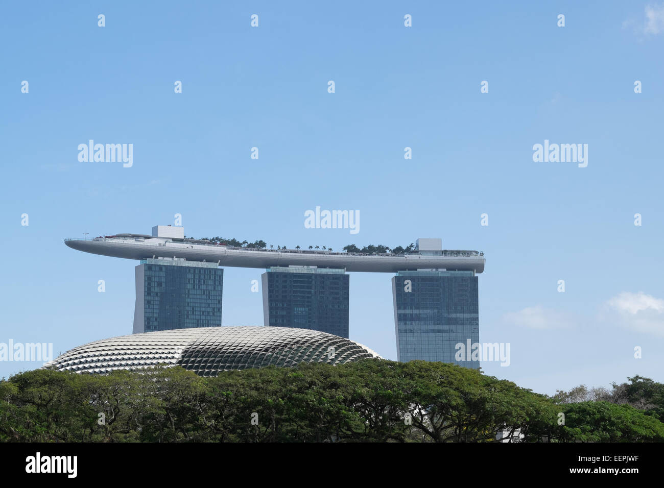 Marina Bay Sands Hotel and Casino, à Singapour. Banque D'Images