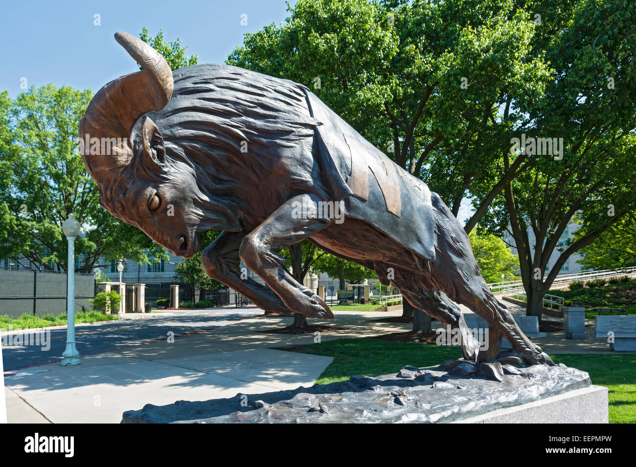 Le Maryland, Annapolis, United States Naval Academy, mascot 'Bill la sculpture des chèvres Banque D'Images