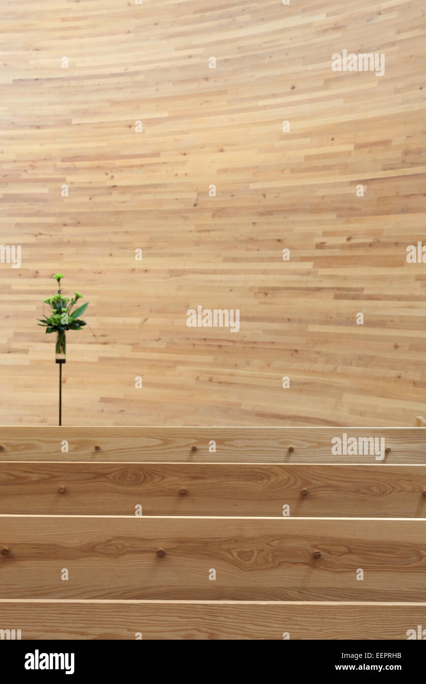 Chapelle de Silence Kamppi, Helsinki, Finlande. Architecte : Arkkitehtitoimisto K2S, 2012. Banque D'Images