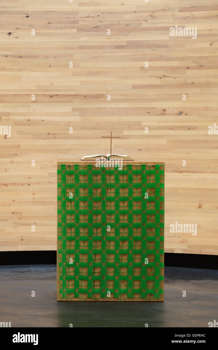 Chapelle de Silence Kamppi, Helsinki, Finlande. Architecte : Arkkitehtitoimisto K2S, 2012. Banque D'Images