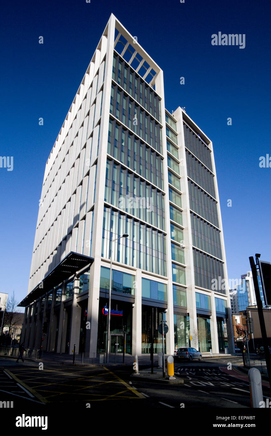 Les bureaux de l'amiral Ty Admiral Insurance Company, Cardiff, Pays de Galles, Royaume-Uni. Banque D'Images