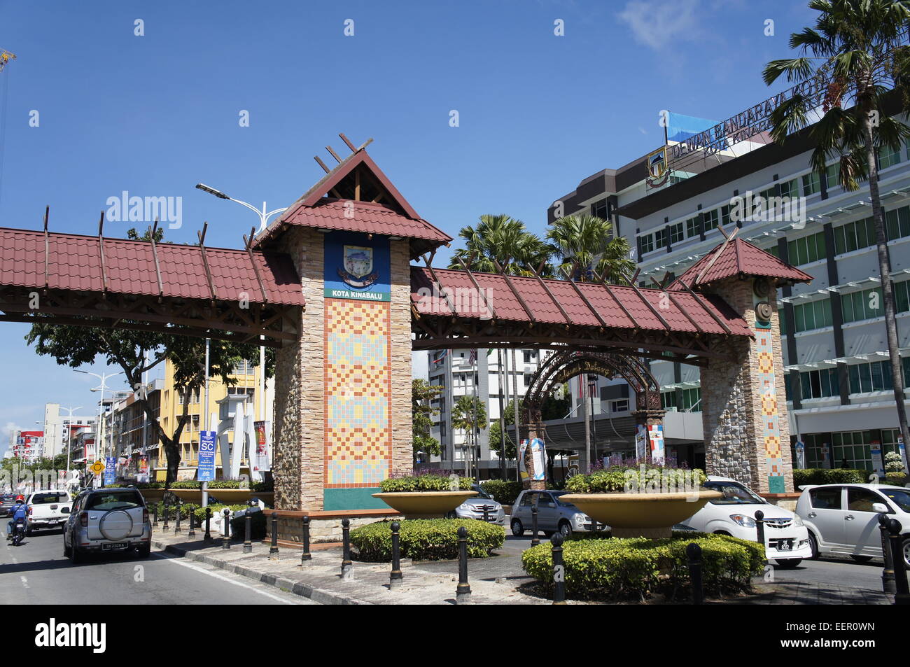 Jalan Tugu, Kota Kinabalu, Sabah Banque D'Images