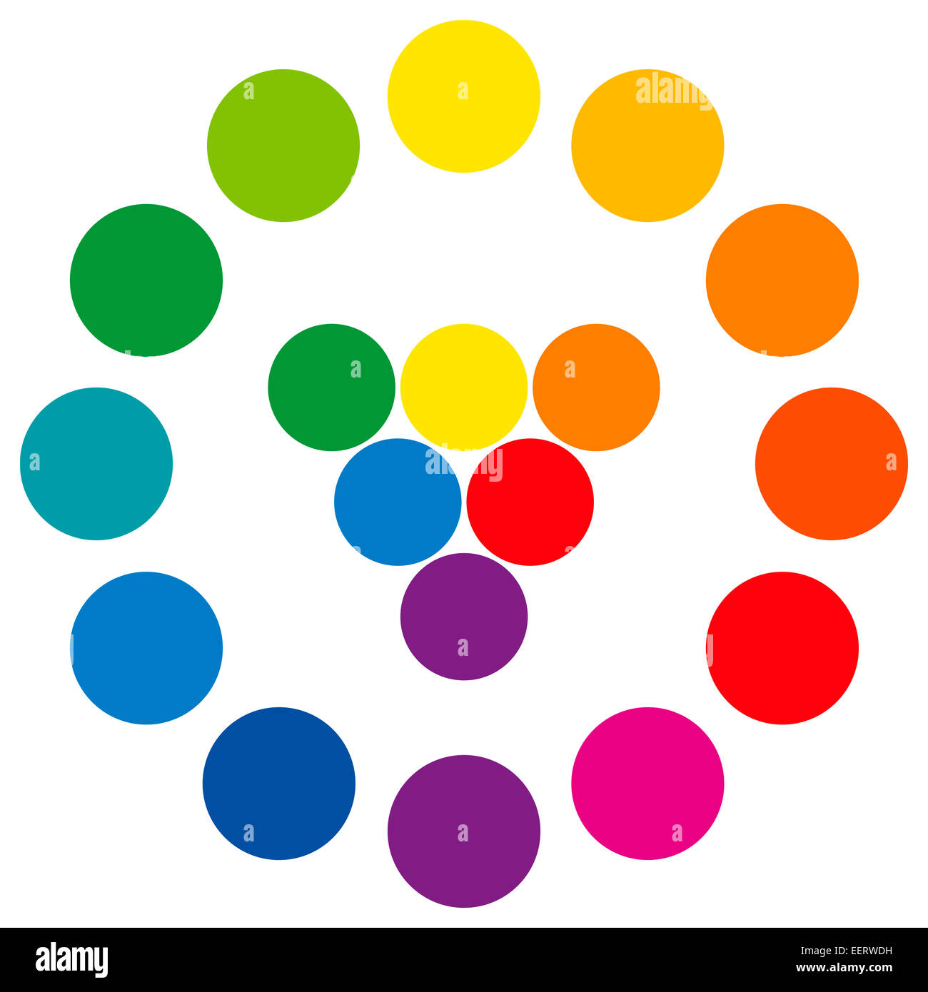 Roue de couleur avec des cercles Banque D'Images