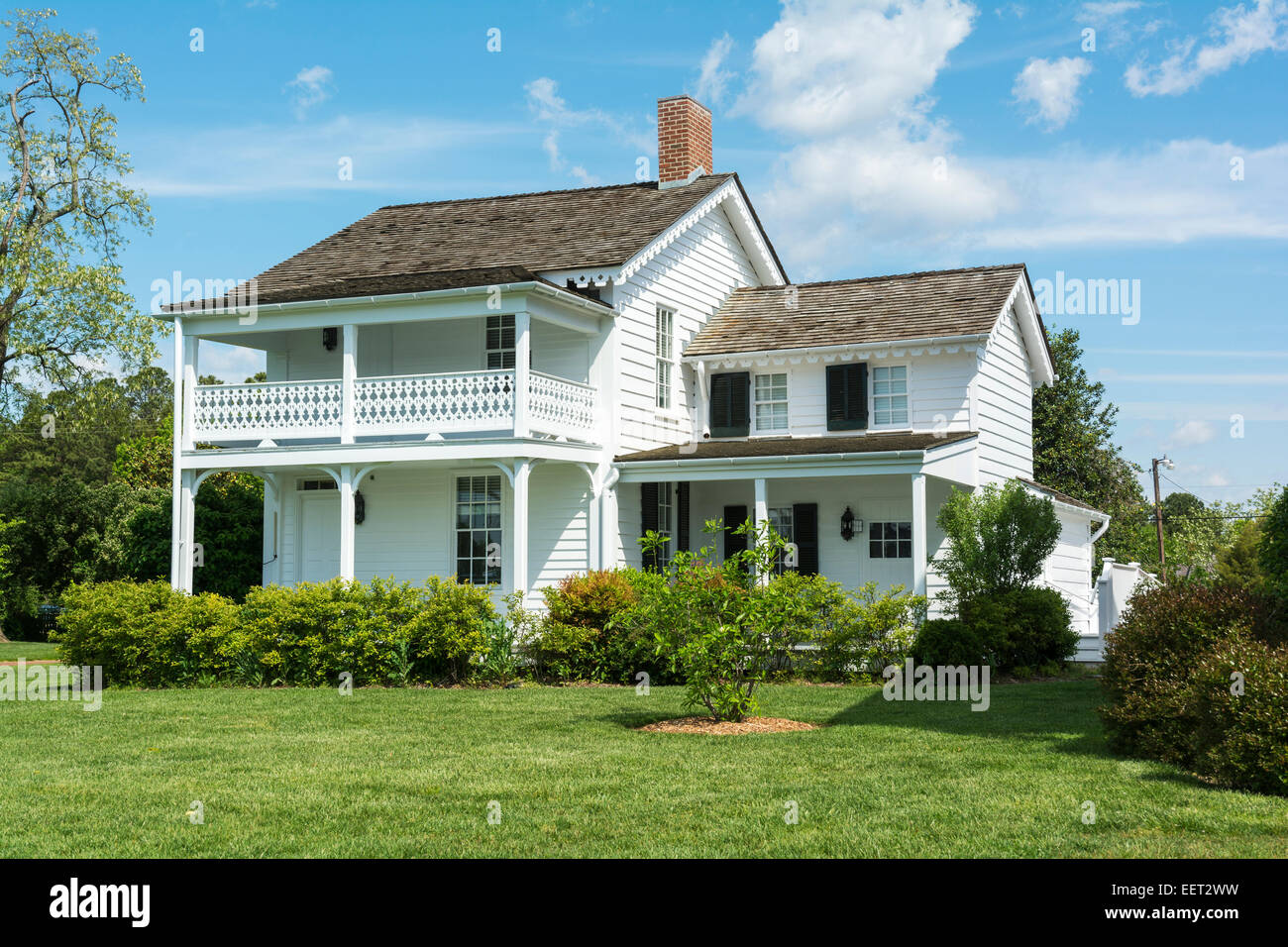 Le Maryland, Eastern Shore, St Michaels, Chesapeake Bay Maritime Museum, Point Marine Maisons Historiques, Higgins House c.1851-1861 Banque D'Images